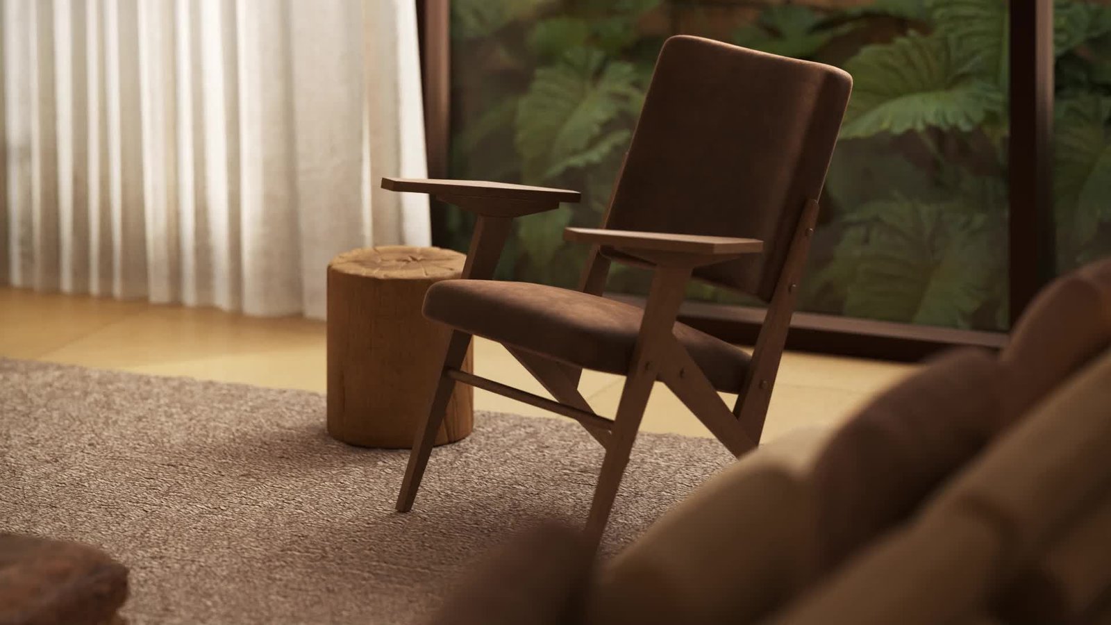 Simulação de tecido em ambiente interno